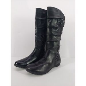 Josef Seibel Naly 23 Womens Knee High Leather Boots Black Comfort EU 39 US 8